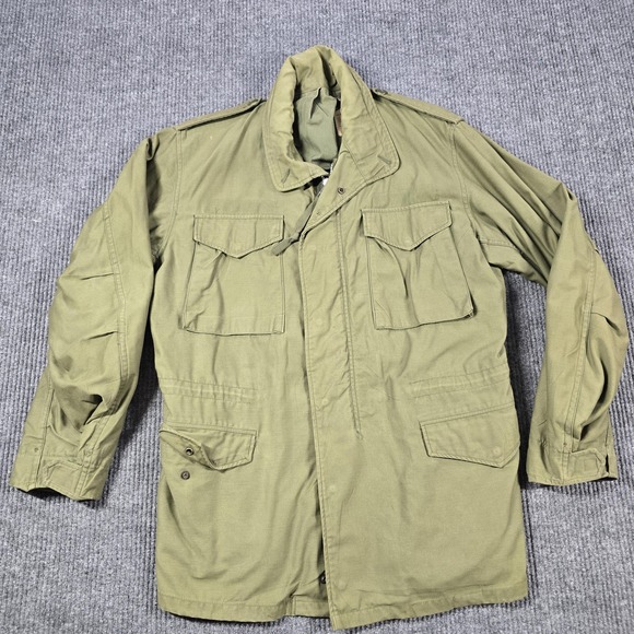 Vintage US Army M-65 Jacket Men Medium Long Olive Green Military 70s John Ownbey - Picture 1 of 13